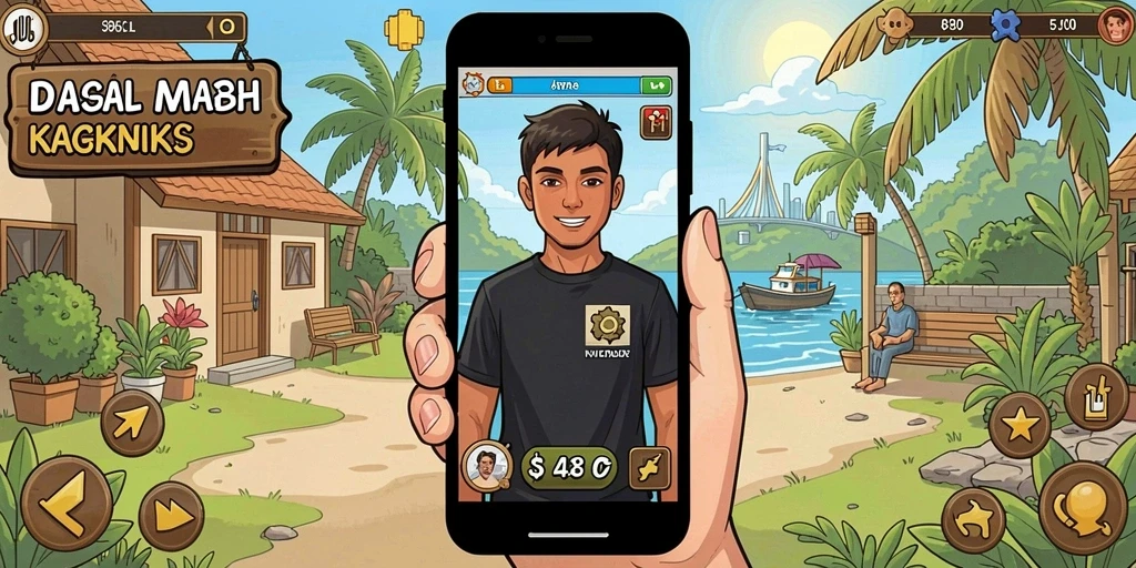 Tampilan grafis dari dunia permainan 116X.