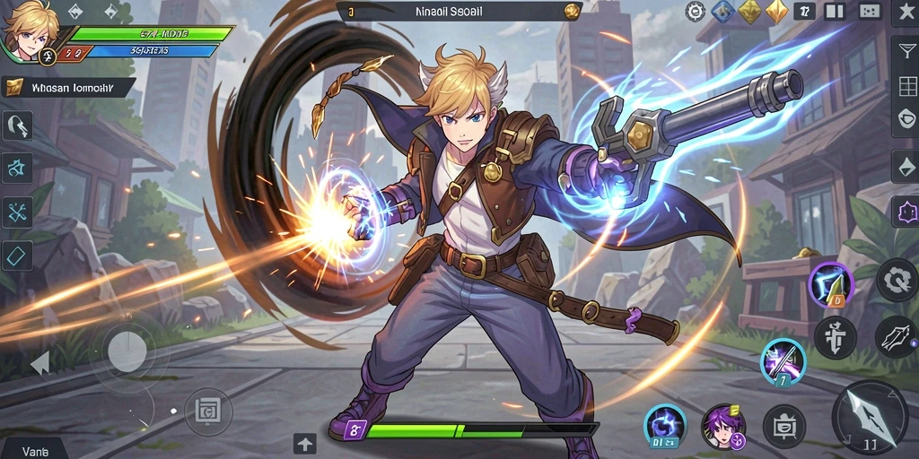 Screenshot menunjukkan antarmuka utama yang menarik.